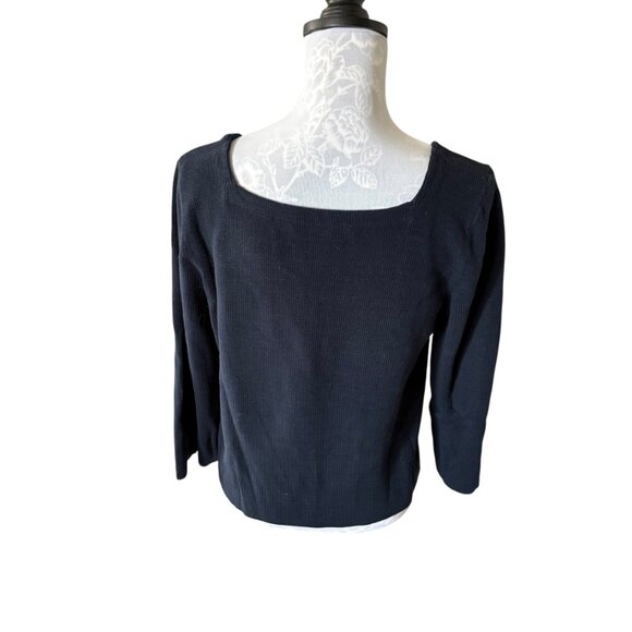 Demylee New York Sweater Womens Navy Casual Classic Cotton Size Medium - Picture 2 of 6